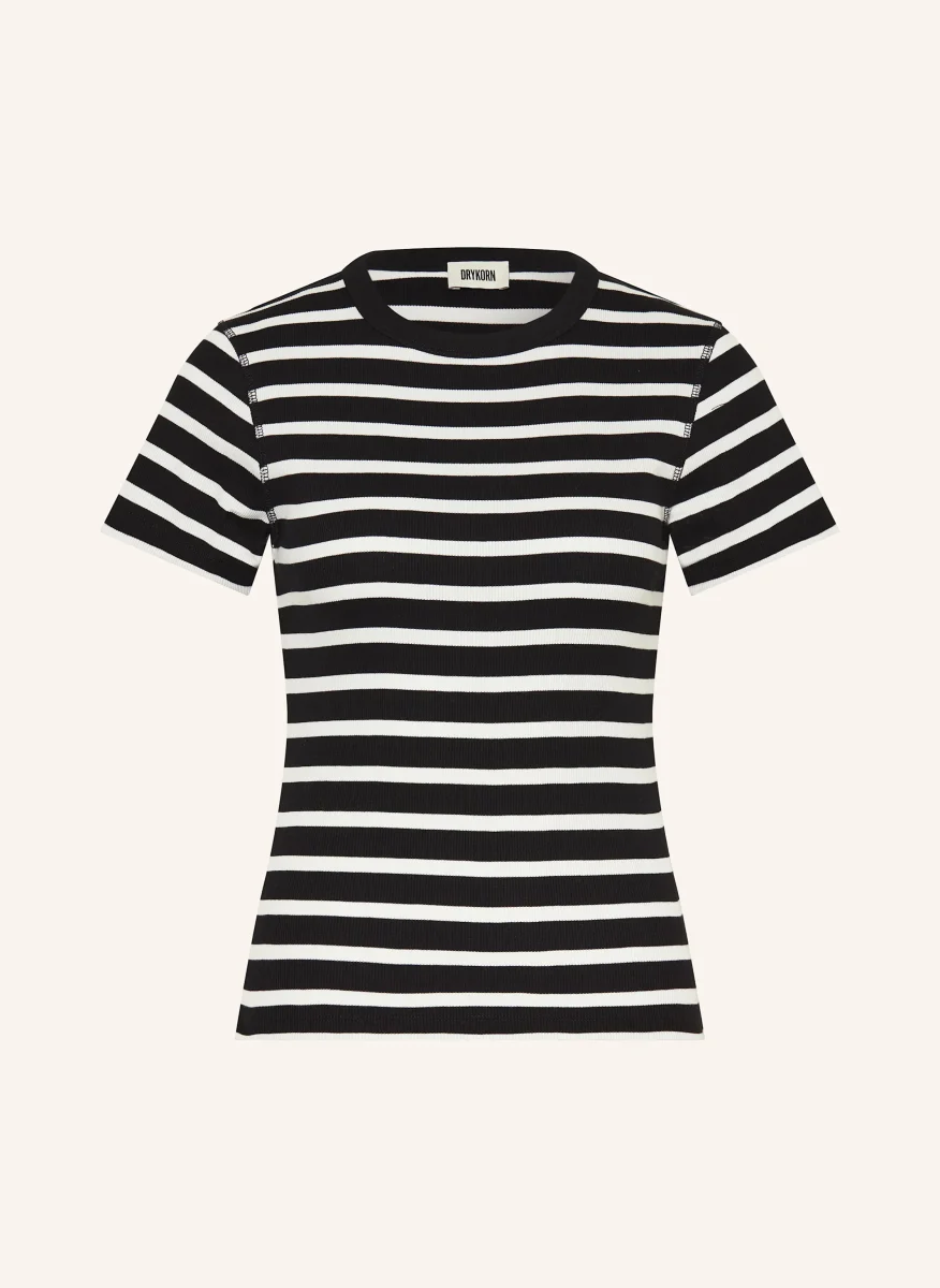 DRYKORN T-Shirt Koale Stripe Black-White