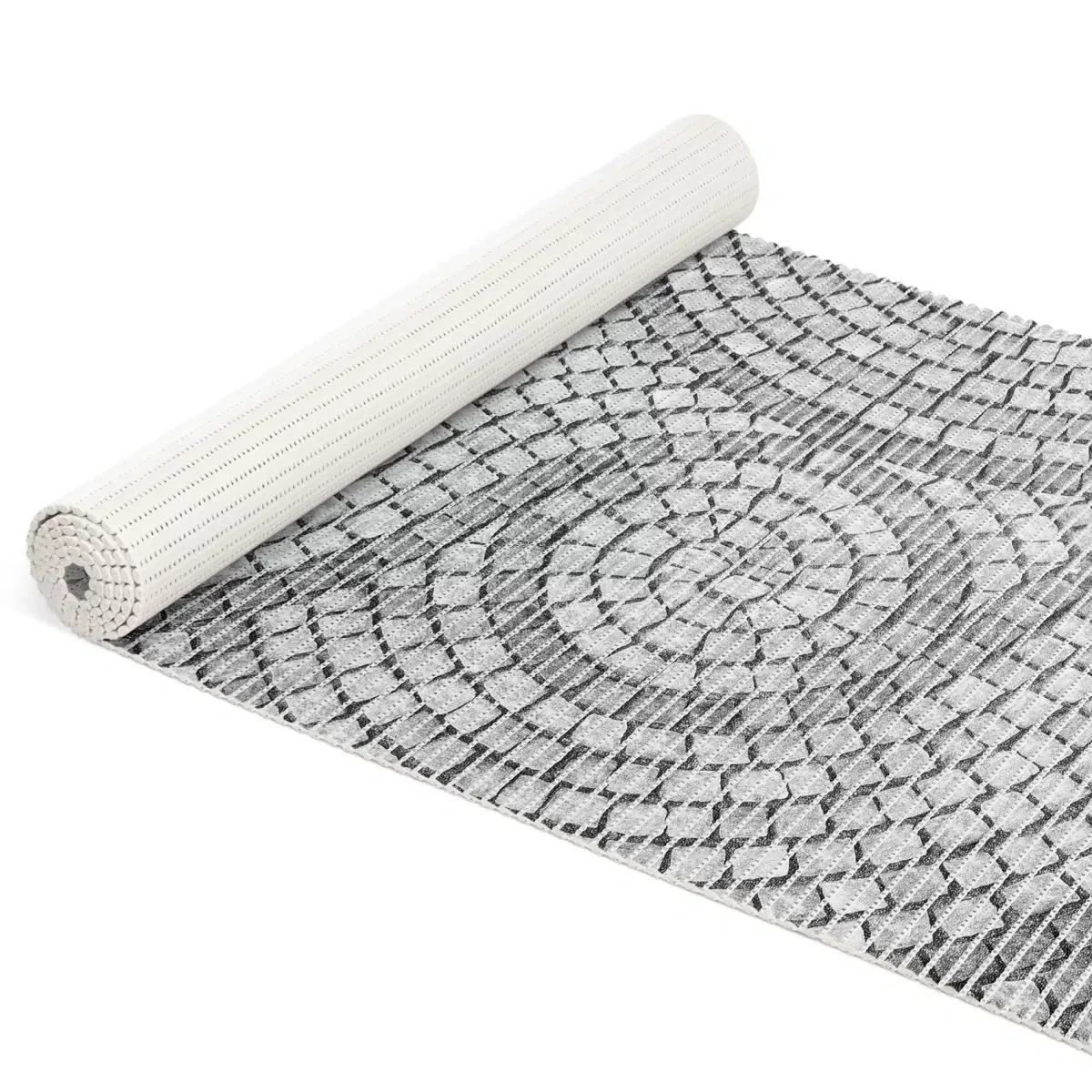 Badematte Weichschaummatte Bad Mosaiksteine Steine in Grau Breite 65cm Meterware – Bild 2