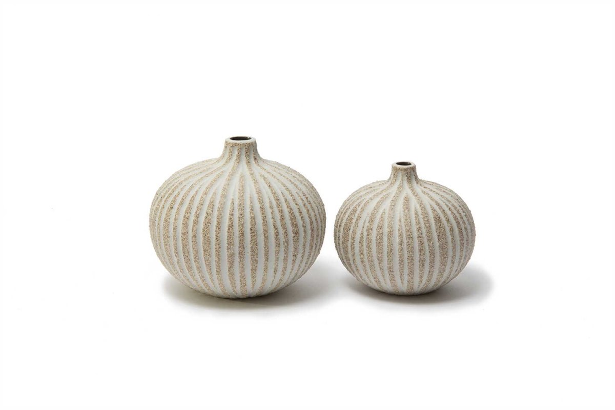 LINDFORM Vase Bari Stripe Brown in 2 Größen – Bild 3