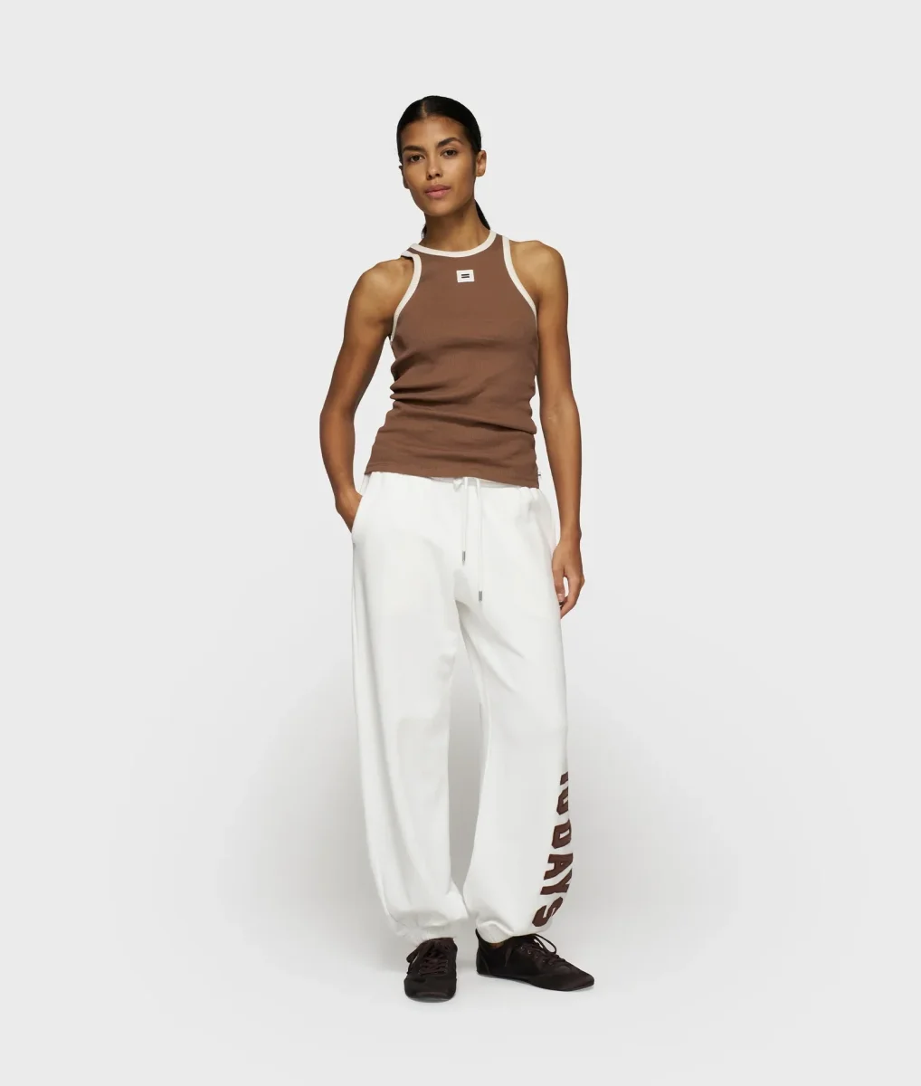 10DAYS AMSTERDAM Tank Top Rib Kontrast Truffle – Bild 3