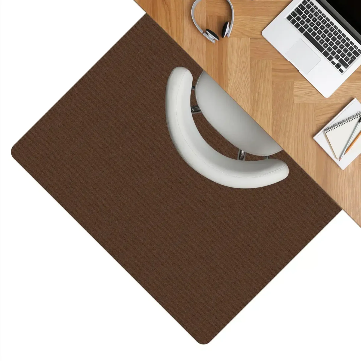 Bodenschutzmatte Teppich Bürostuhlunterlage Schreibtischstuhlunterlage selbsthaftend NEMESIS Schoko – Bild 2