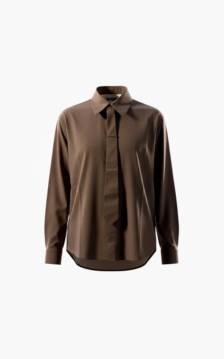 AIMEE THE LABEL JakartaW6 Bluse Brown – Bild 2