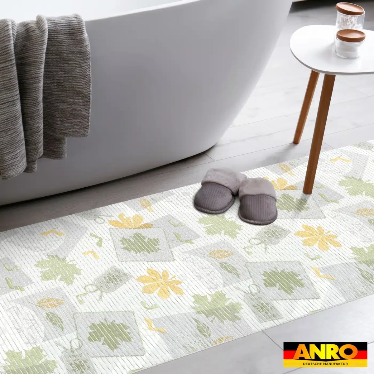 Badematte Weichschaummatte Badmatte rutschfest Badvorleger Badläufer 65cm Herbst – Bild 3