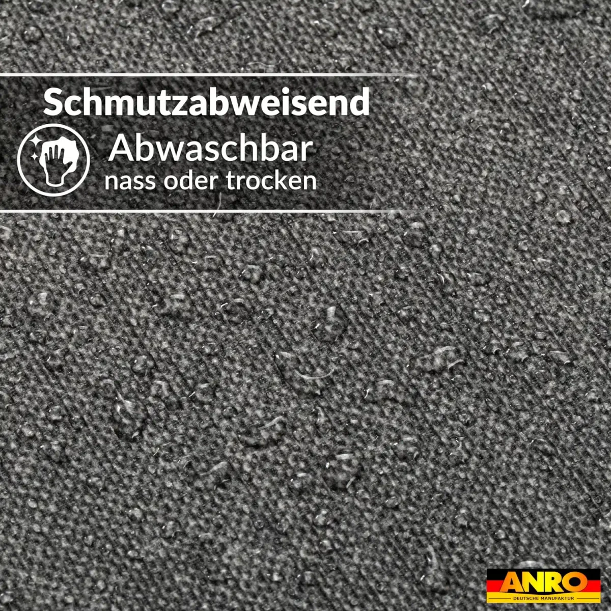Tischdecke abwaschbar Tischwäsche Lotuseffekt Outdoor Gartentischdecke Leinenoptik Dunkelgrau – Bild 5