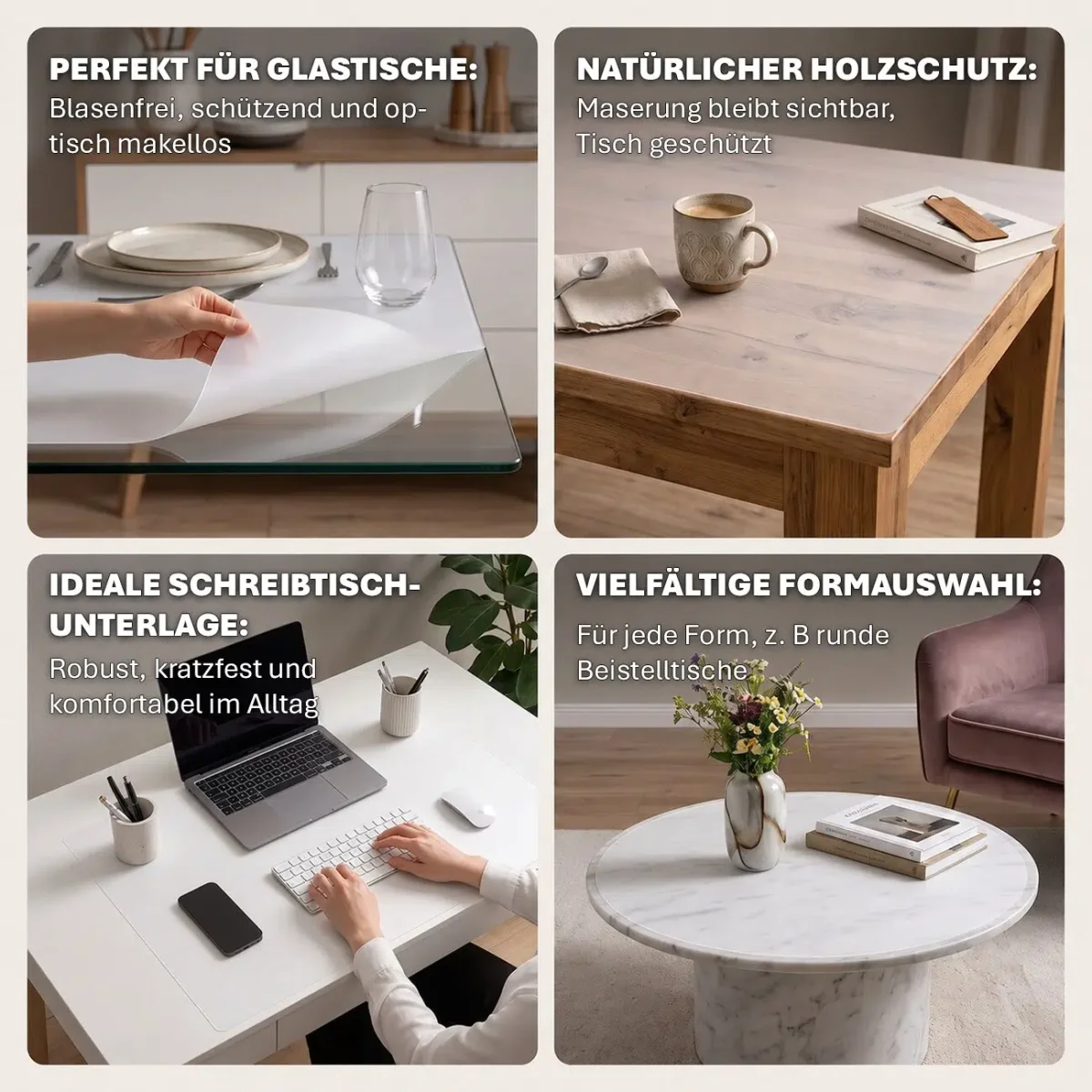 Tischfolie Matt Tischschutzfolie 2mm mattierte Schutzfolie 100cm Breite – Bild 7