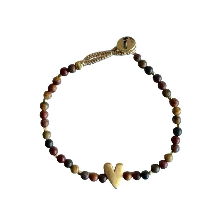 IBU JEWELS Armband Lulu Rosie Brown Jasper AE35 – Bild 2