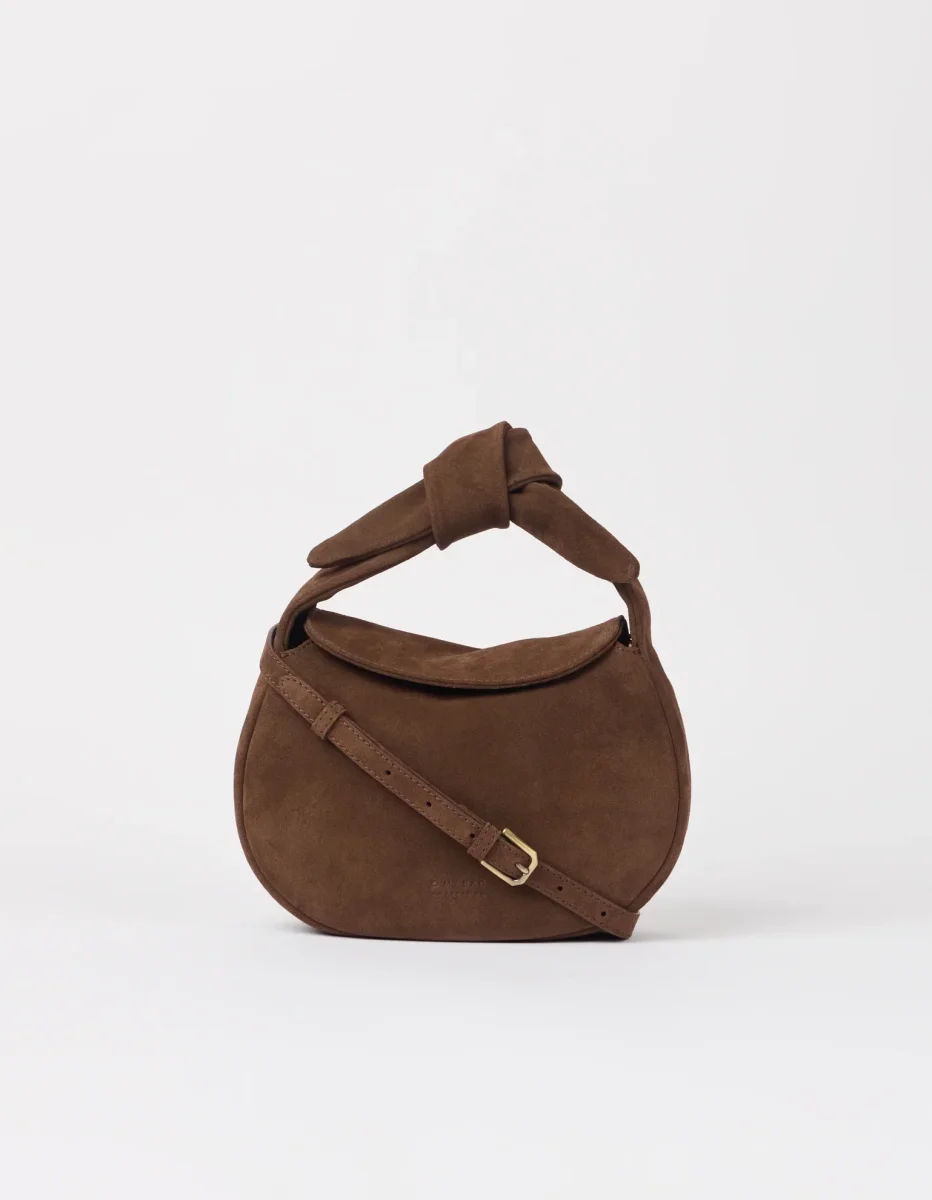 O MY BAG Bag Handtasche Coco Croissant Chocolate Suede – Bild 4