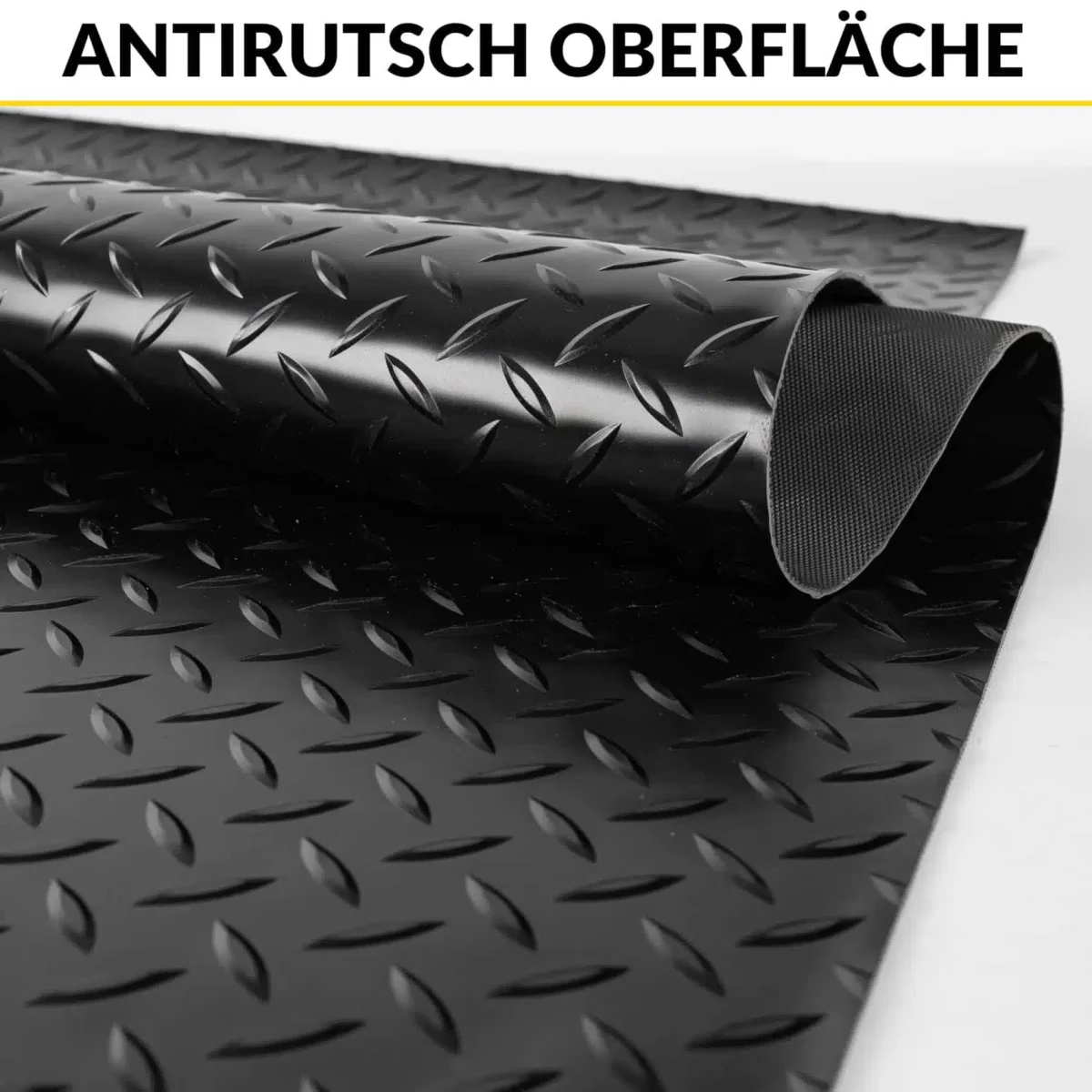 PVC Bodenbelag Meterware Dionis Vinylboden Industriebodenbelag Rollenware 1,5mm Stärke Tränenblech Schwarz / Silber / Anthrazit Breite 100cm – Bild 3