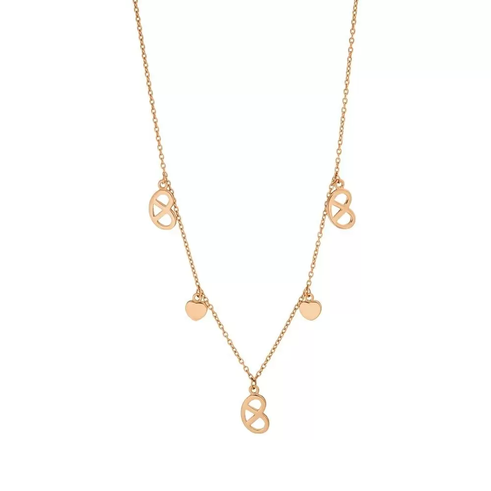 LEAF Halskette Brezn Charm Rosegold