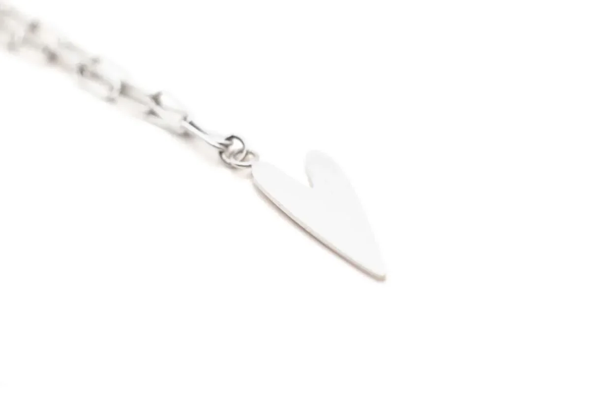 SCHMÜCKSTÜCK Halskette Paperclip Mini Heart Sterlingsilber – Bild 3