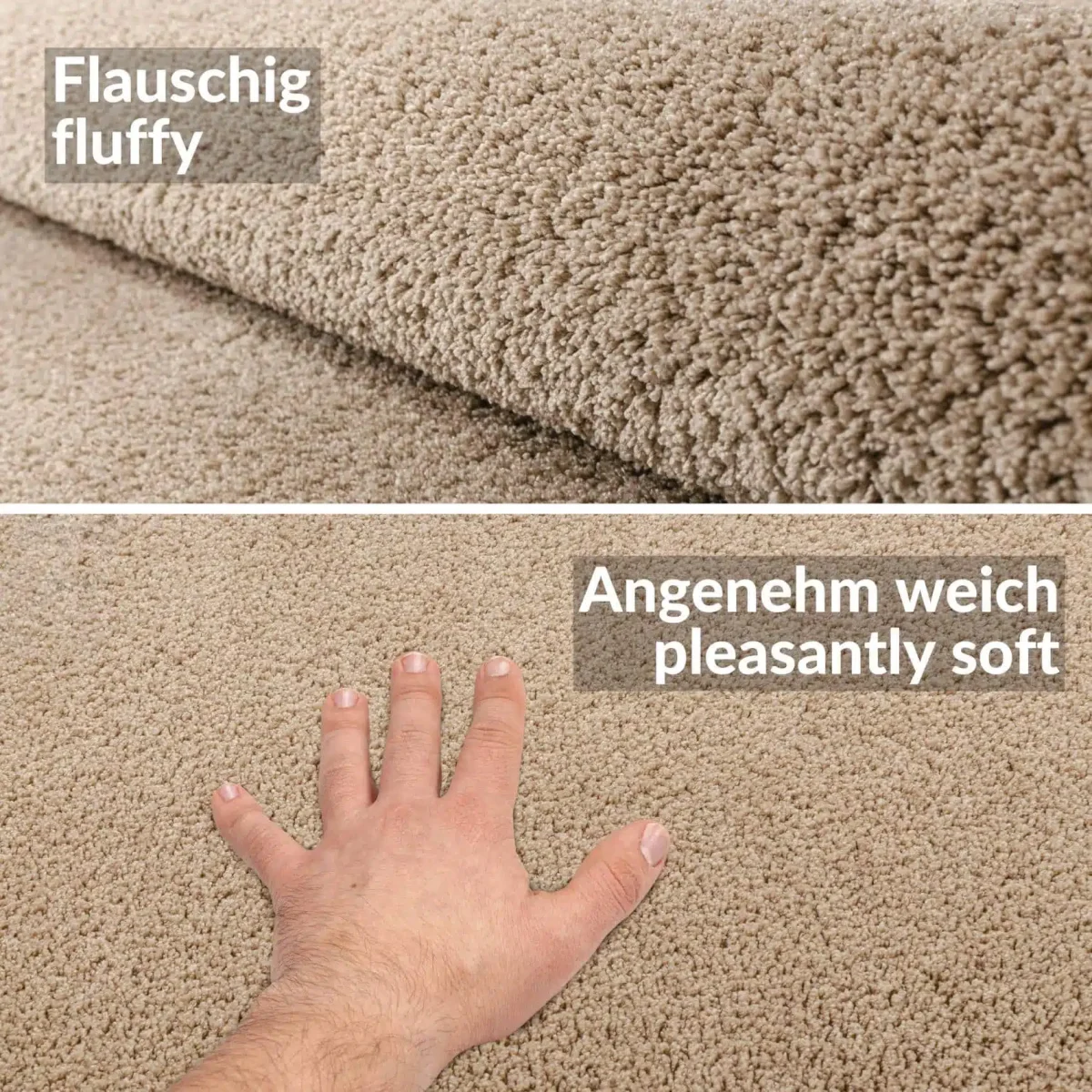 Teppich Kurzflor Sweet Flauschig Uni einfarbig Flur Läufer | verschiedene Breiten – Bild 4