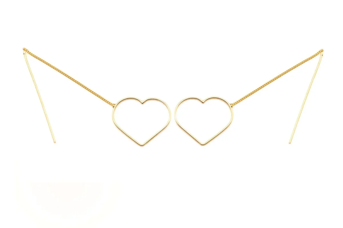 SCHMÜCKSTÜCK Loop Heart small Gelbgold – Bild 2