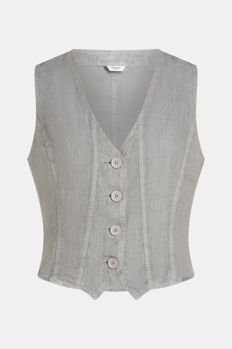 PENN & INK N.Y. Waistcoat Weste Cool Grey – Bild 5