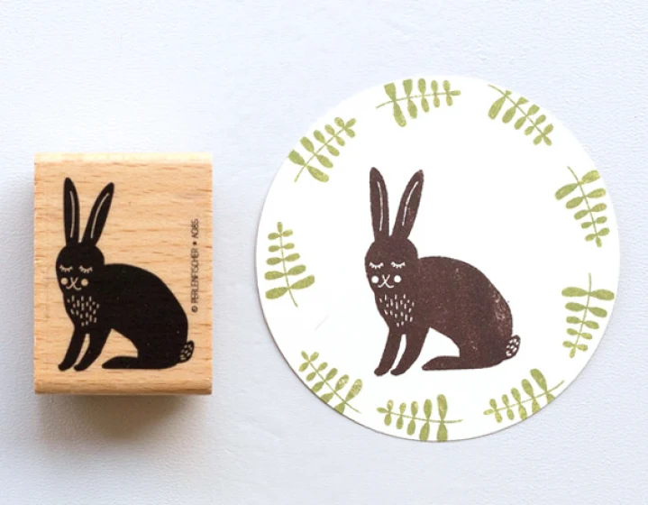 PERLENFISCHER Stempel 208 - Träumender Hase – Bild 2