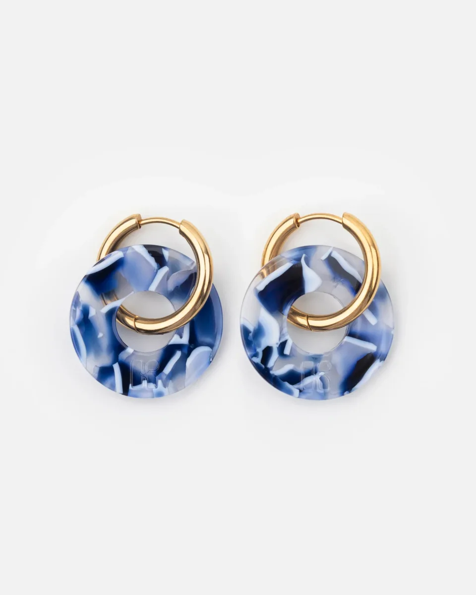 KURAGE GINZA Duo Creolen Donuts Ocean – Bild 2