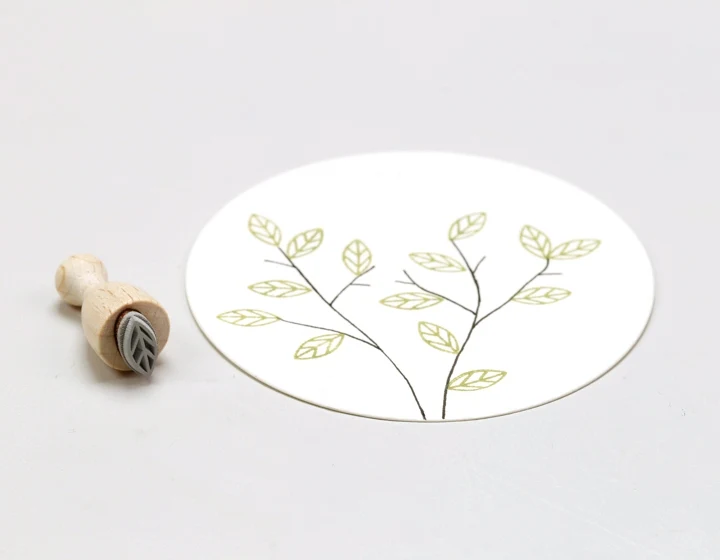 PERLENFISCHER Ministempel 17 - Blatt outline – Bild 2