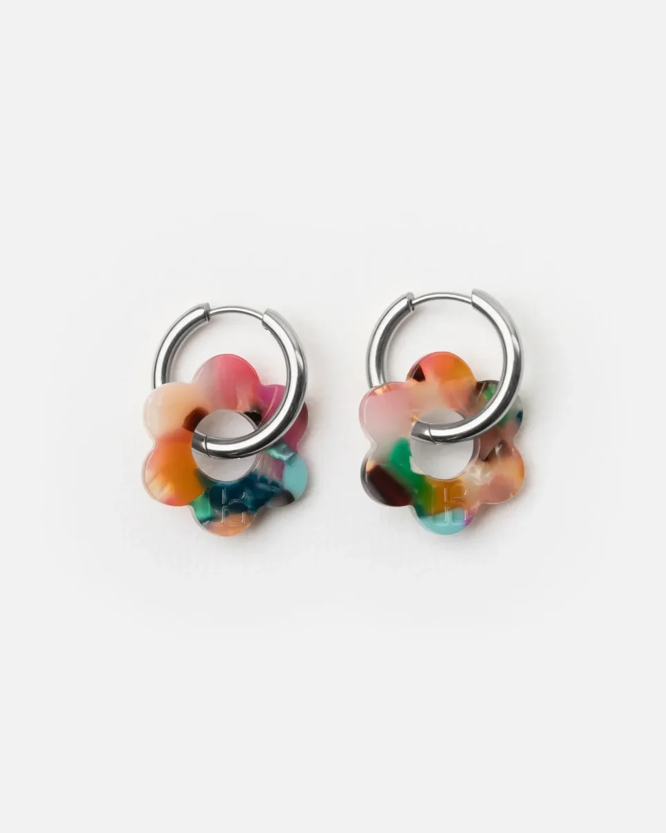 KURAGE GINZA Duo Creolen Baby Fleurette Confetti – Bild 4