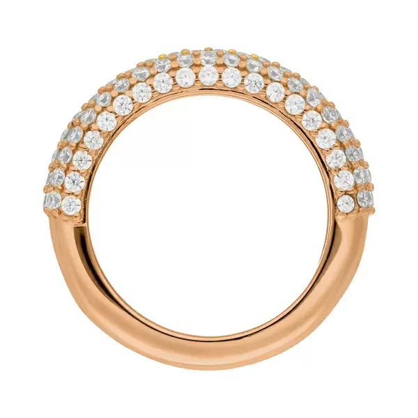 LEAF Ring Pavee Zirkonia Rosegold – Bild 3