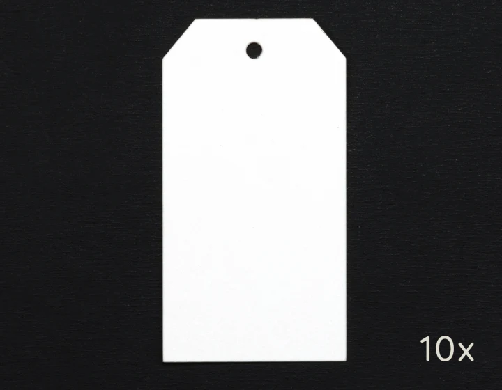 PERLENFISCHER Papieranhänger Kofferetikett eckig