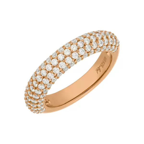LEAF Ring Pavee Zirkonia Rosegold – Bild 2