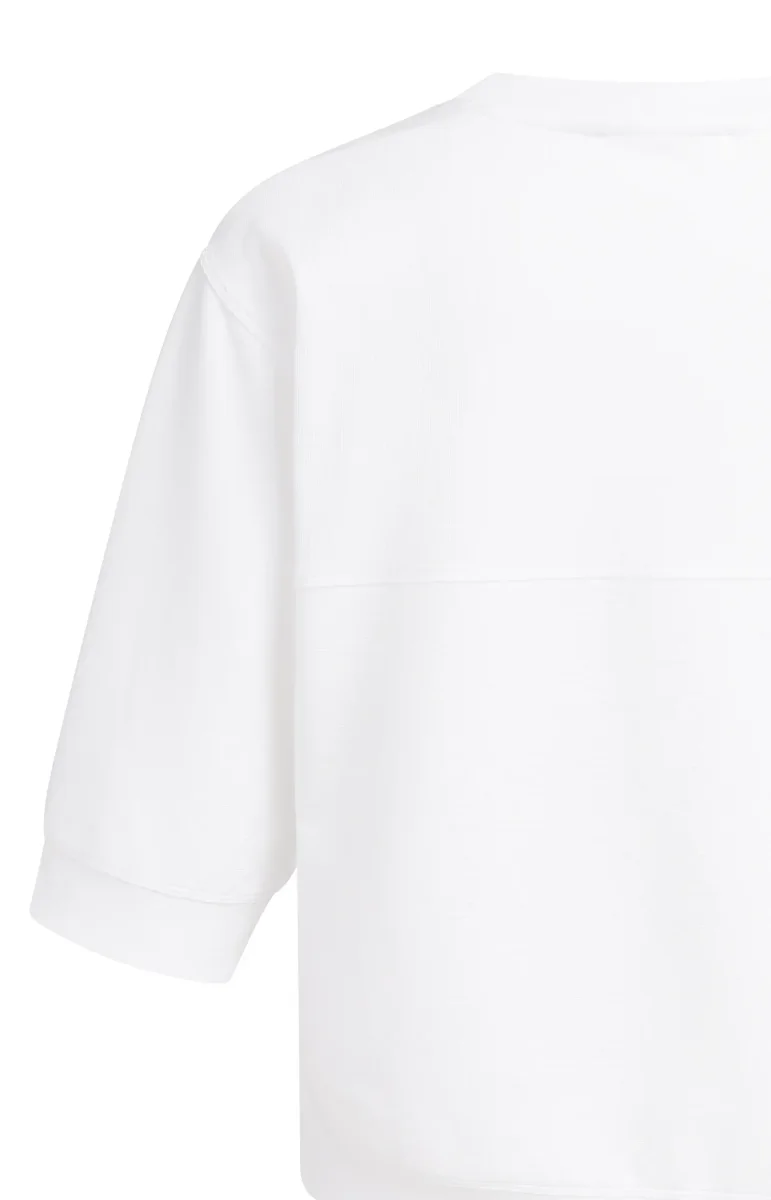 YAYA Jersey Kurzarmshirt Pure White – Bild 7