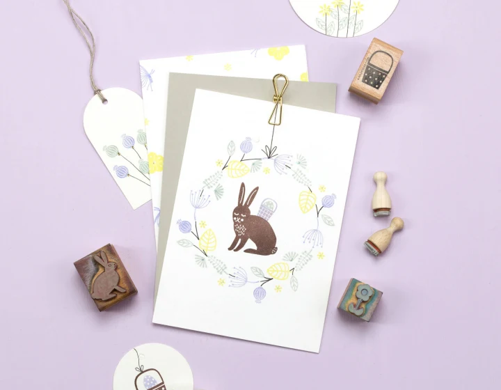 PERLENFISCHER Stempel 208 - Träumender Hase – Bild 3