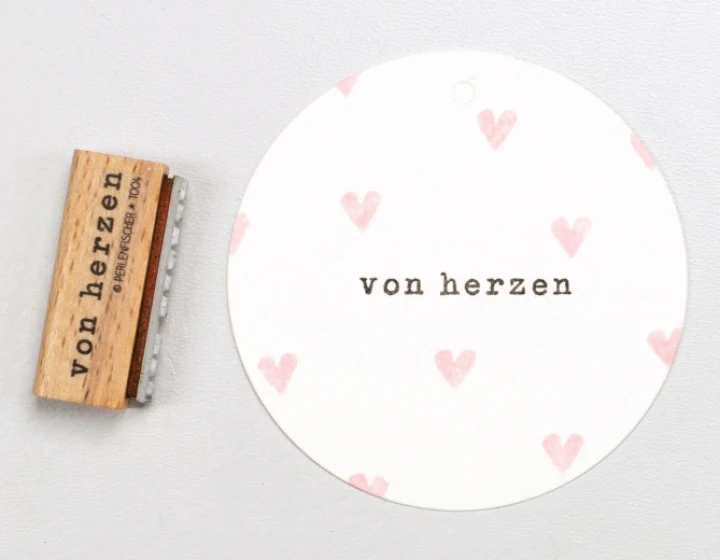 PERLENFISCHER Stempel Von Herzen klassisch – Bild 2
